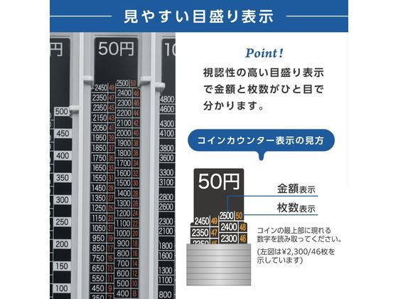 カール事務器 コインカウンター 硬貨専用 グレー CX-004-D 1個(ご注文単位1個)【直送品】