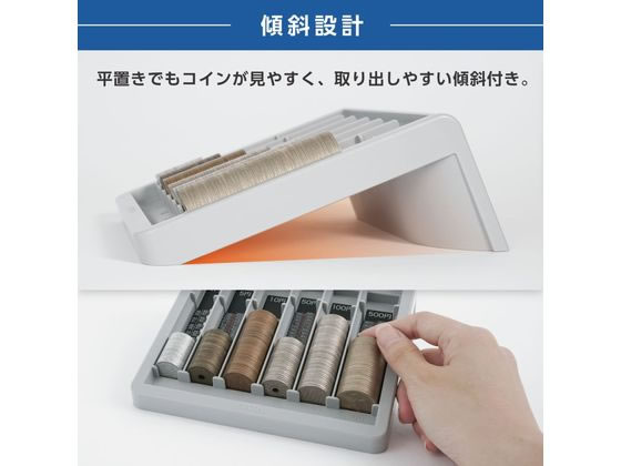 カール事務器 コインカウンター 硬貨専用 グレー CX-004-D 1個(ご注文単位1個)【直送品】