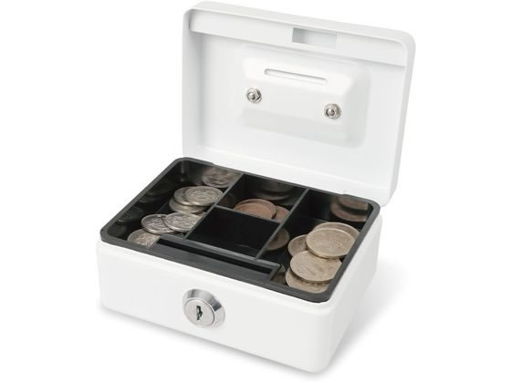 カール事務器 おこづかいばこ 鍵付き ホワイト CB-8050-W 1個（ご注文単位1個）【直送品】