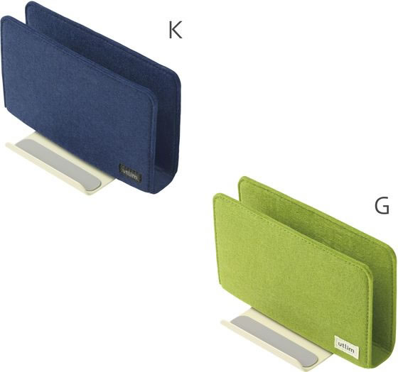 ソニック フェルトカバー付スタンド ユートリム タブレット・ノートPC用 グリーン 1個（ご注文単位1個）【直送品】