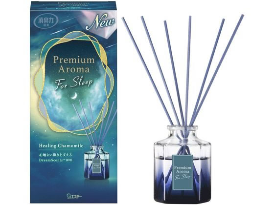エステー 消臭力 プレミアムアロマ 寝室用 スティック本体 ヒーリングカモミール 1個(ご注文単位1個)【直送品】
