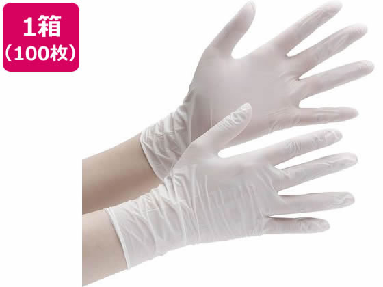 ミドリ安全 ニトリル手袋アクセラレーターフリー ベルテ723 S粉無 白100枚 1箱（ご注文単位1箱）【直送品】