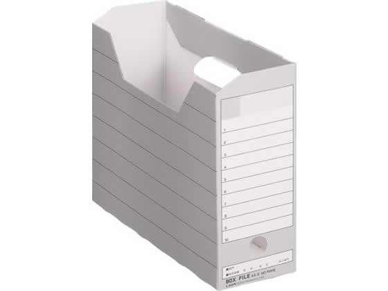 ライオン ボックスファイル〈レギュラーカラー〉A4ヨコ 背幅105mm 灰 1冊(ご注文単位1冊)【直送品】