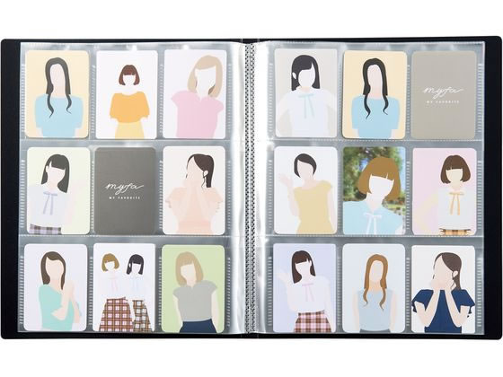 リヒトラブ myfa トレーディングカードコレクションファイル ジェットブラック 1冊(ご注文単位1冊)【直送品】