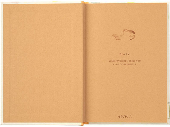 ミドリ 日記 ネコ柄×3冊 12878006 1袋(ご注文単位1袋)【直送品】