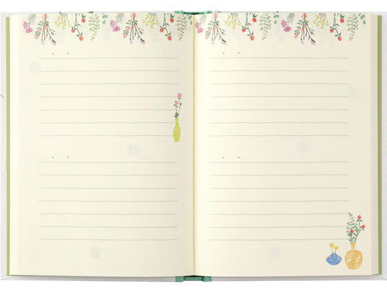 ミドリ 日記 ドライフラワー柄 12879006 1袋(ご注文単位1袋)【直送品】