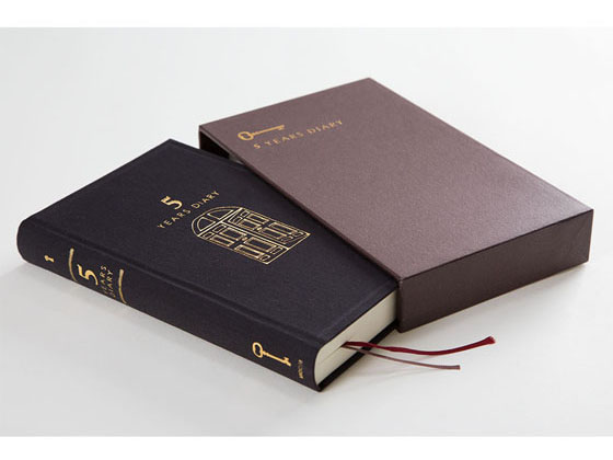 ミドリ 日記 5年連用 扉 黒 12396006 1袋(ご注文単位1袋)【直送品】