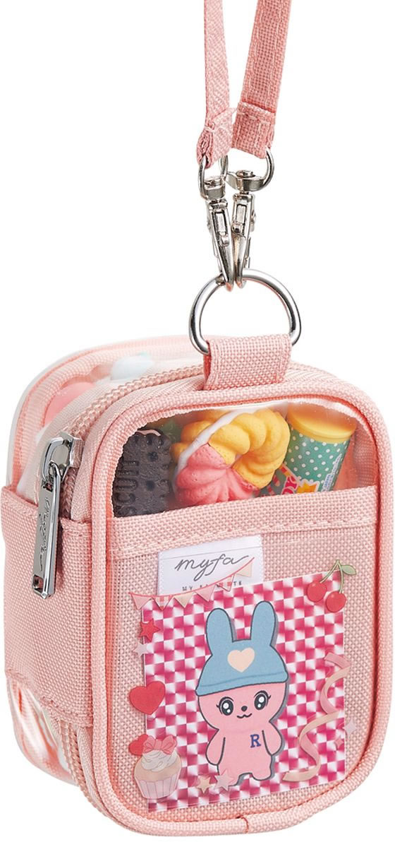 リヒトラブ myfa デコレーションボックスポーチ ミニミニ アプリコットオレンジ 1個(ご注文単位1個)【直送品】