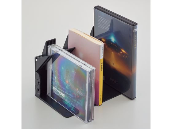 リヒトラブ 1冊でも倒れないブックスタンド ブラック A3575-24 1台(ご注文単位1台)【直送品】