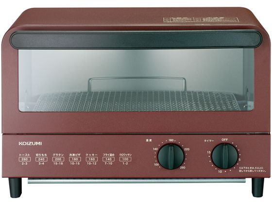 コイズミ オーブントースター KOS1218R 1個(ご注文単位1個)【直送品】