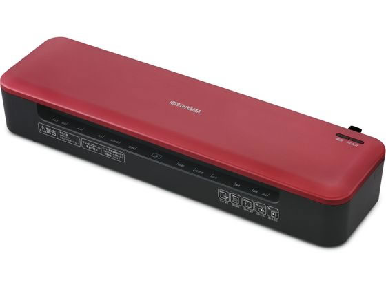 アイリスオーヤマ 高速起動ラミネーターA3 2本ローラー レッド KHSL-A322-R 1台(ご注文単位1台)【直送品】