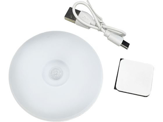 グローバル・ジャパン 充電式 防犯センサーライト ホワイト 1個(ご注文単位1個)【直送品】