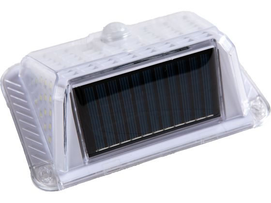 グローバル・ジャパン 防犯ソーラーセンサーライト ホワイト 1個(ご注文単位1個)【直送品】