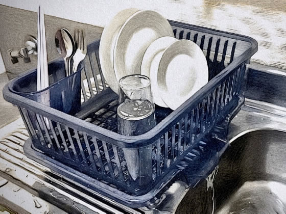 サンコープラスチック 皿立て水切りかご流 タテ型 ネイビーブルー No.1 1個(ご注文単位1個)【直送品】