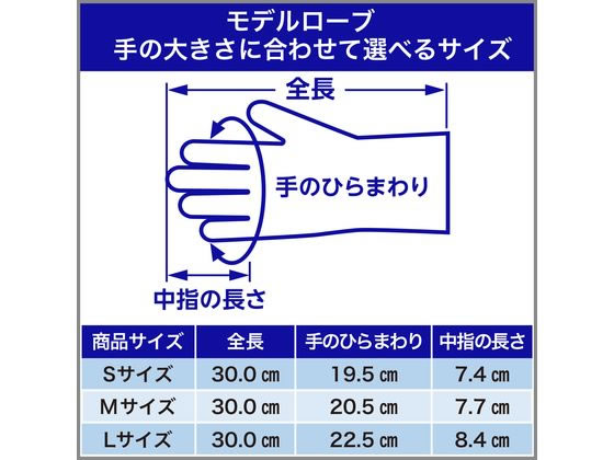 エステー モデルローブNo.350 ニトリルハード 中厚手 手袋 M ブルー 1双(ご注文単位1双)【直送品】