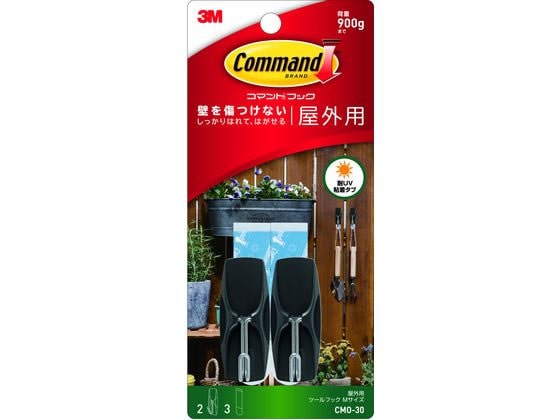 3M コマンドフック 屋外用 ツールフック Mサイズ CMO-30 1ﾊﾟｯｸ（ご注文単位1ﾊﾟｯｸ）【直送品】