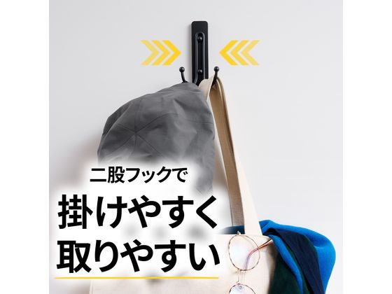 3M コマンドフック ワイヤーダブルフック マットブラック CMD-WM 1パック(ご注文単位1パック)【直送品】