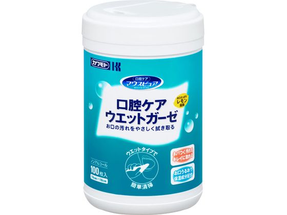 川本産業 口腔ケアウエットガーゼ ボトル 100枚入 1ﾊﾟｯｸ（ご注文単位1ﾊﾟｯｸ）【直送品】