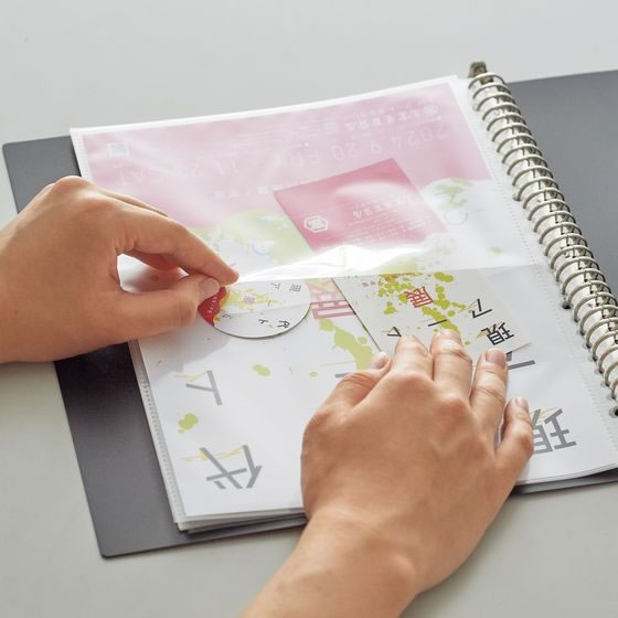 リヒトラブ Collel ギャラリークリヤーブック A4タテ 30穴 黒 N463-24 1冊（ご注文単位1冊）【直送品】