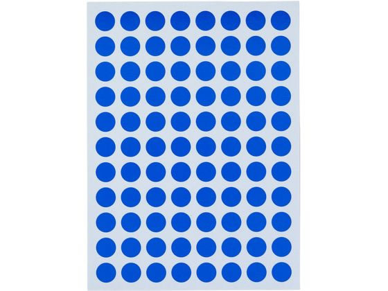 ニチバン マイタックカラーラベル 青 直径8mm 88片×12シート 1パック(ご注文単位1パック)【直送品】