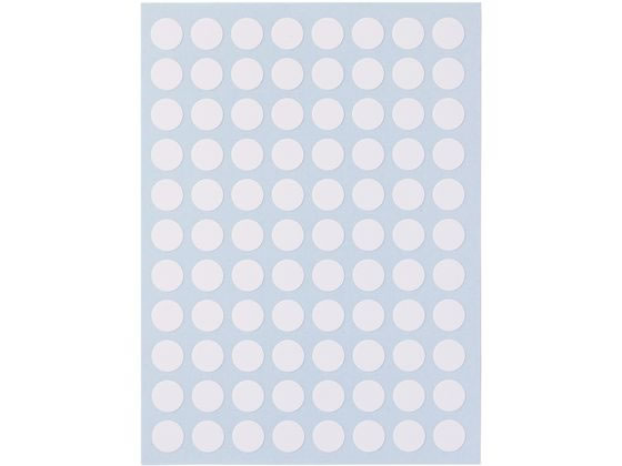 ニチバン マイタックカラーラベル 白 直径8mm 88片×12シート 1パック(ご注文単位1パック)【直送品】