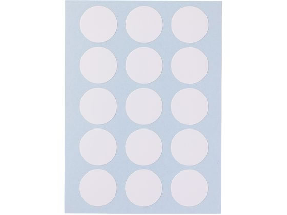 ニチバン マイタックカラーラベル 白 直径20mm 15片×12シート 1パック(ご注文単位1パック)【直送品】