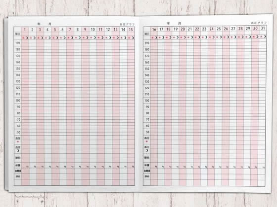 フロンティア ジャバラノート 血圧記録 血圧ノート A5 目盛り 1冊(ご注文単位1冊)【直送品】