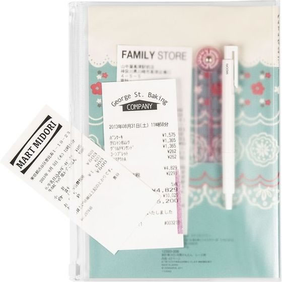 ミドリ 家計簿 月間 かんたん家計簿 レース柄 A5 12393 1冊(ご注文単位1冊)【直送品】