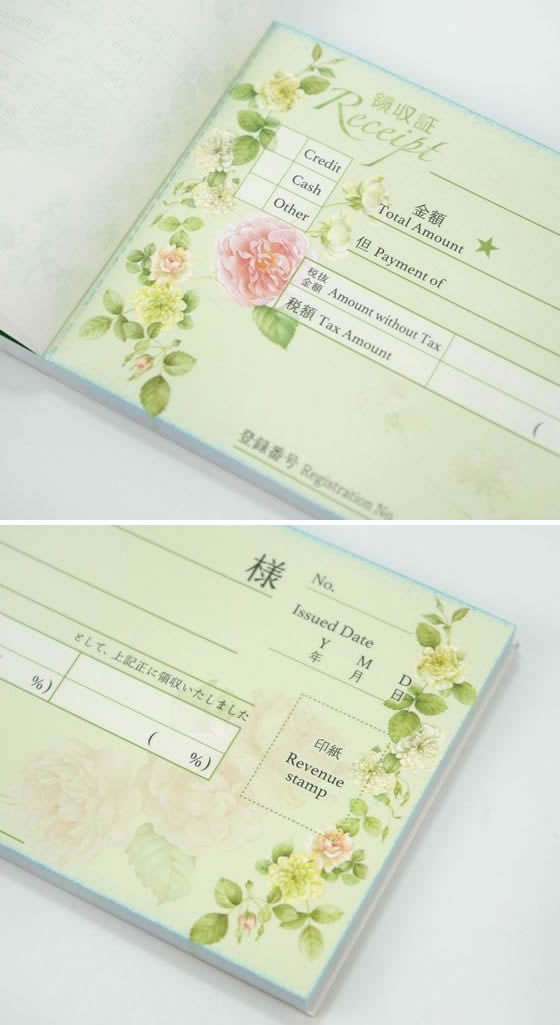 フロンティア 領収書 2枚複写 インボイス ワイルドローズ 40組 RS-003 1冊(ご注文単位1冊)【直送品】