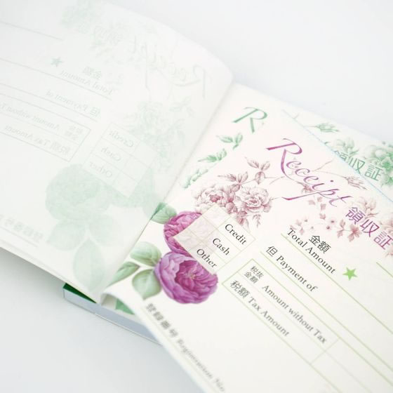 フロンティア 領収書 2枚複写 インボイス パープルローズ 40組 1冊(ご注文単位1冊)【直送品】