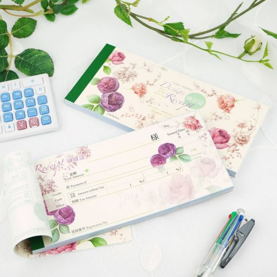 フロンティア 領収書 2枚複写 インボイス パープルローズ 40組 1冊(ご注文単位1冊)【直送品】