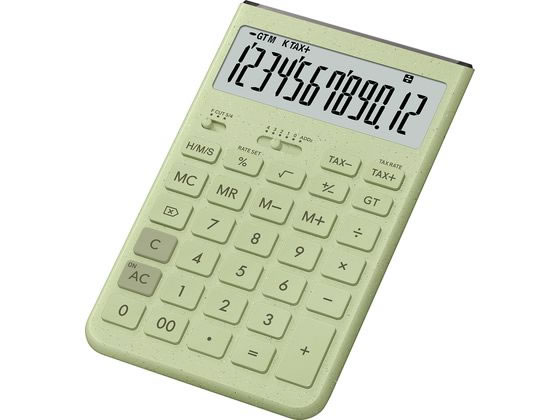 カシオ ジャストサイズ電卓12桁 Comfy グリーン JT-200T-GN-N 1台（ご注文単位1台）【直送品】