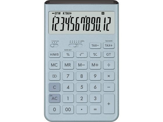 カシオ ジャストサイズ電卓12桁 Comfy ブルー JT-200T-BU-N 1台（ご注文単位1台）【直送品】