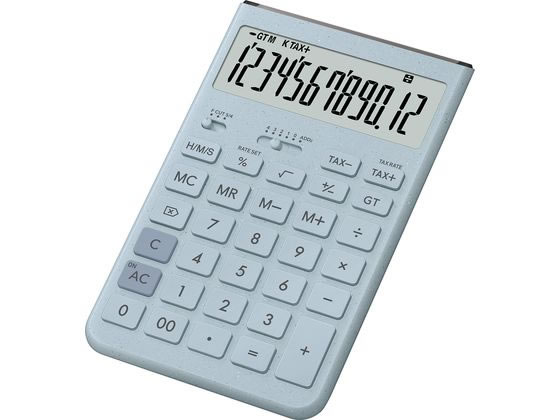 カシオ ジャストサイズ電卓12桁 Comfy ブルー JT-200T-BU-N 1台（ご注文単位1台）【直送品】