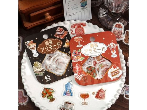 BGM フレークシール 喫茶アラモード 緑 BS-FG123 1個（ご注文単位1個）【直送品】