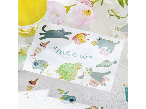 BGM フレークシール にゃんカフェ メロン BS-FG160 1個（ご注文単位1個）【直送品】