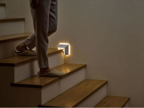 アイリスオーヤマ 乾電池式LEDライト ダブルセンサー階段タイプ BSL-KWMS 1台（ご注文単位1台）【直送品】