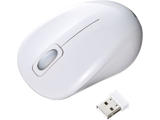 サンワサプライ 抗菌・静音ワイヤレスブルーLEDマウス ホワイト MA-WBSK315W 1個（ご注文単位1個）【直送品】