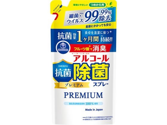 第一石鹸 アルコール除菌スプレー 抗菌プレミアム 詰替 360mL 1個(ご注文単位1個)【直送品】