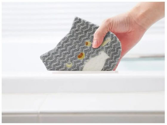 アイセン 貼りつくバススポンジ さかなねこ BXB02 1個(ご注文単位1個)【直送品】