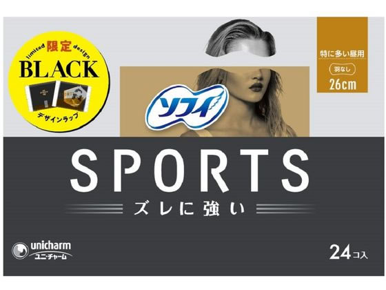 ユニ・チャーム ソフィSPORTS 260羽なし 24枚 1パック(ご注文単位1パック)【直送品】