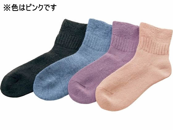 パシフィックサプライ ふんわりソックス M ピンク 1足（ご注文単位1足）【直送品】