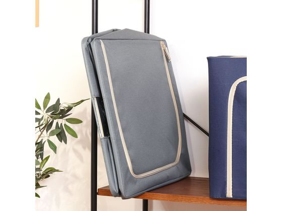 不二貿易 窓付&積み重ね収納ボックス 72L グレー 63519 1個(ご注文単位1個)【直送品】