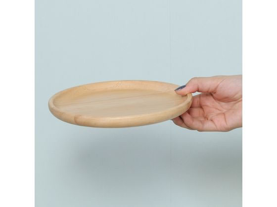 不二貿易 木製ラウンドディッシュ M ボヌール 96218 1個(ご注文単位1個)【直送品】