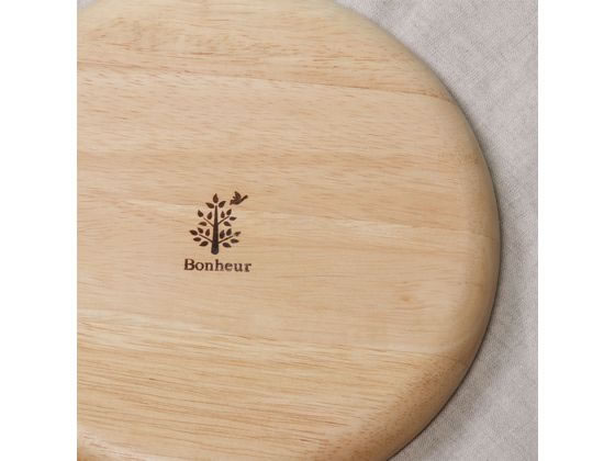 不二貿易 木製ラウンドディッシュ M ボヌール 96218 1個(ご注文単位1個)【直送品】