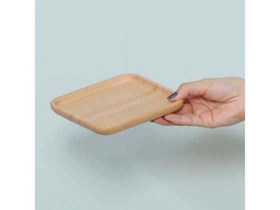 不二貿易 木製スクエアディッシュ S ボヌール 96219 1個(ご注文単位1個)【直送品】