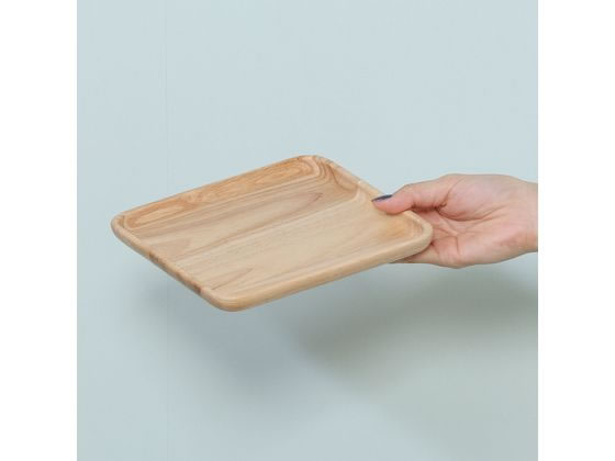 不二貿易 木製スクエアディッシュ M ボヌール 96220 1個(ご注文単位1個)【直送品】