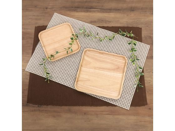 不二貿易 木製スクエアディッシュ M ボヌール 96220 1個(ご注文単位1個)【直送品】