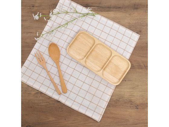 不二貿易 木製レクタングルトレー 仕切り付き ボヌール 96221 1個(ご注文単位1個)【直送品】