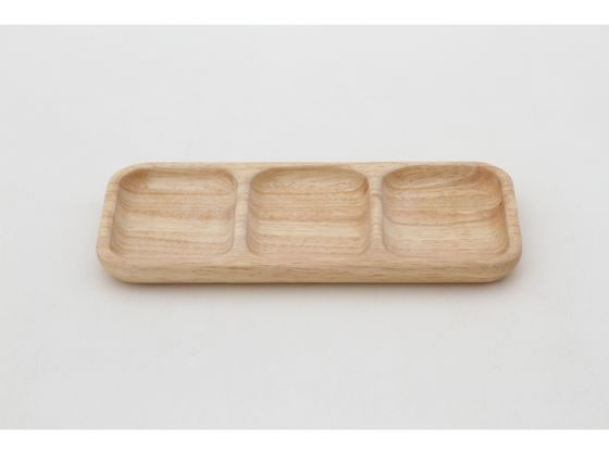 不二貿易 木製レクタングルトレー 仕切り付き ボヌール 96221 1個(ご注文単位1個)【直送品】